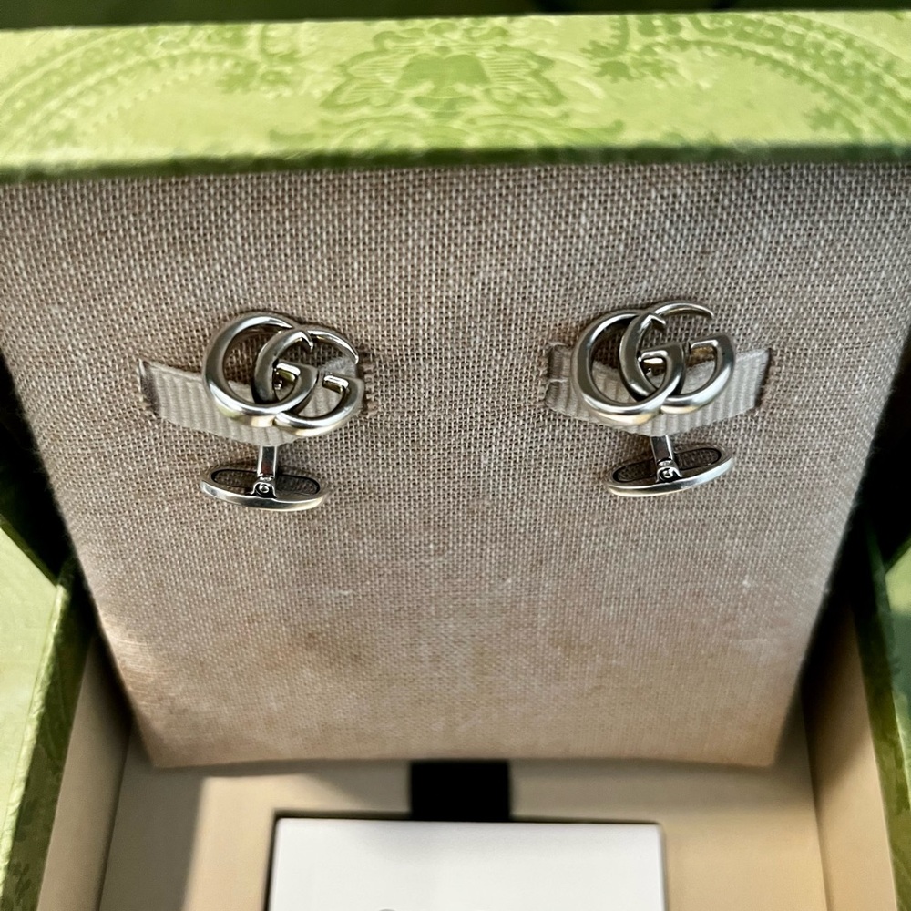 Gucci Silver cufflinks with Double G